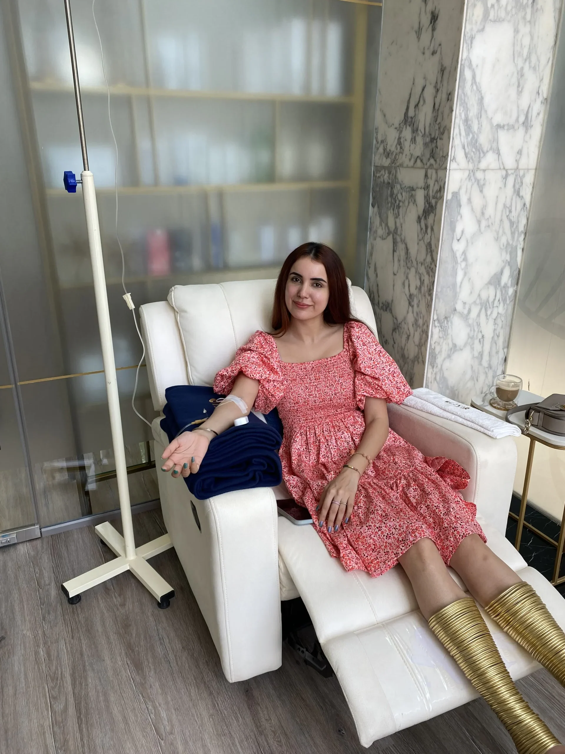 Client 2 taking IV at Elixir